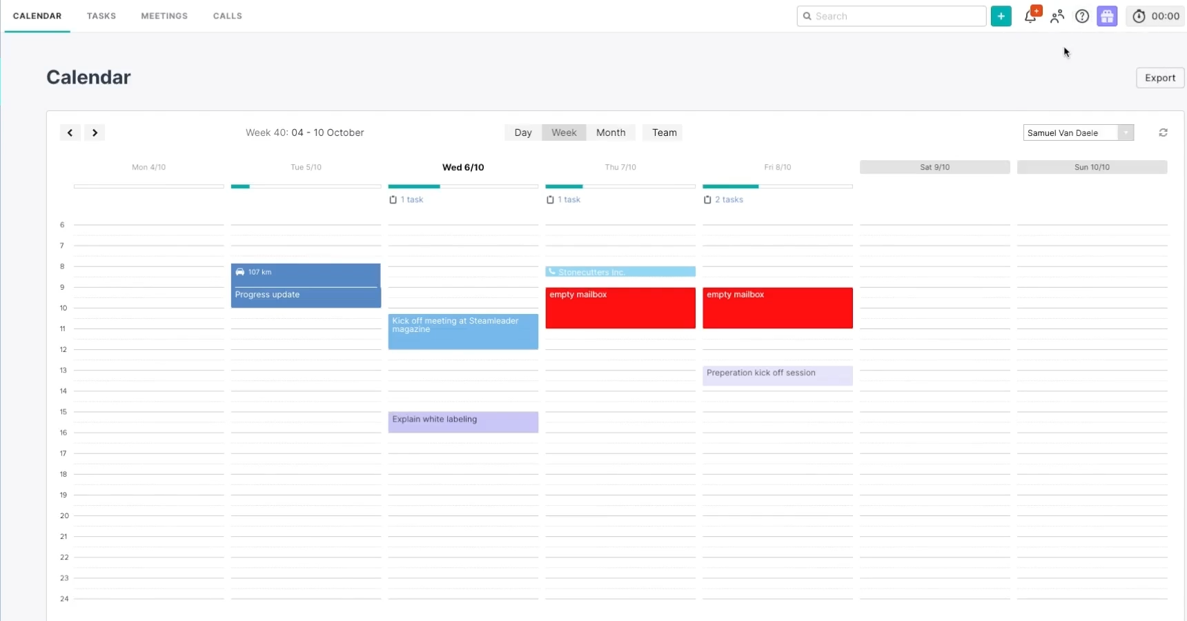 Teamleader agenda beheer